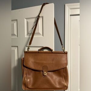Vintage Leather COACH Messenger Bag - Beekman Brief Style